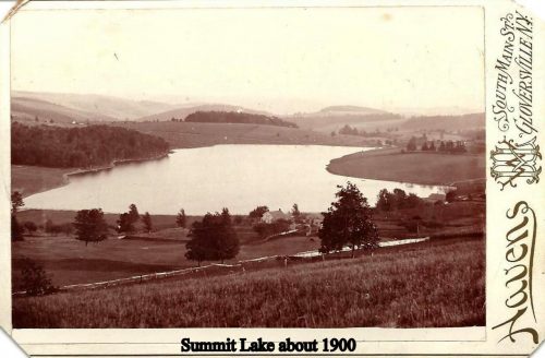 Summit Lake about 1900. Picture developed by Havens from South Main St, Gloversville NY.