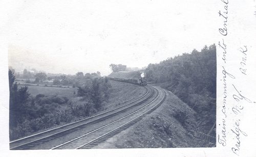 Train communing into Central Bridge, N.Y.