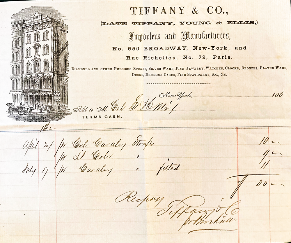 Receipt from Tiffany & Co