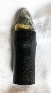 Bullet in rubber casing