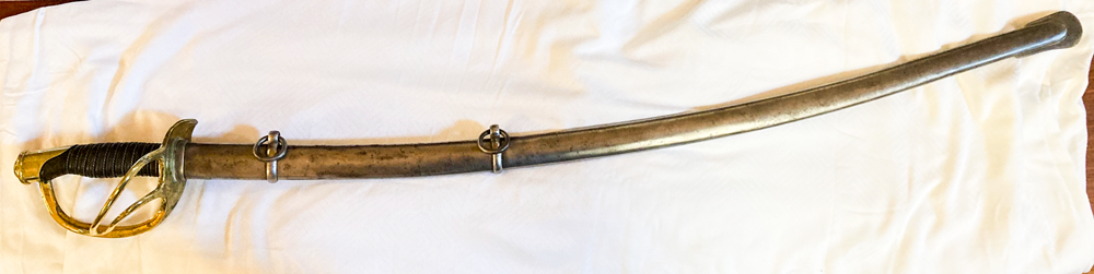 Curved Sword inside scabbard.