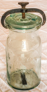 Clear Moore Mason Fruit Jar.
