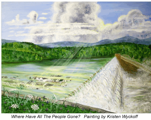 Where Have All the People Gone? Painting by Kristen Wyckoff.