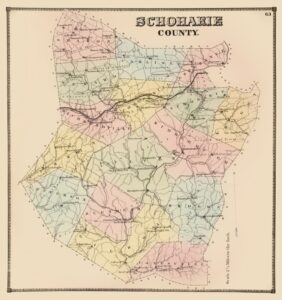 Map of Schoharie County