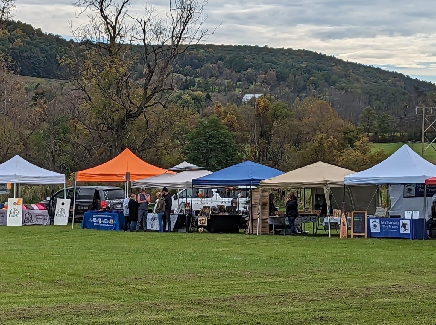 Vendors beginning to set up their tents