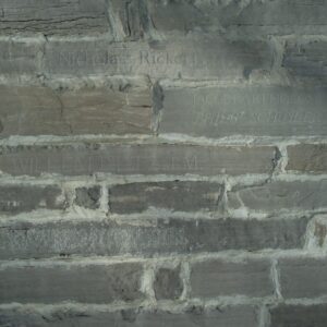 Names carved on the Fort.