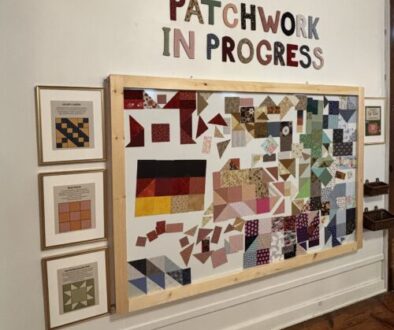 Quilt interactive with multiple patterns created by visitors.