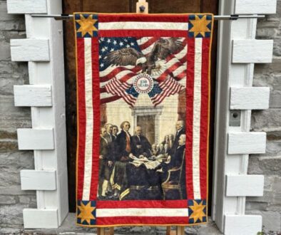 Quilt for 250th commemoration, founding fathers.